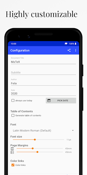 MaTeX formatting screenshot